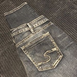 Silver Boyfriend Jeans NWOT